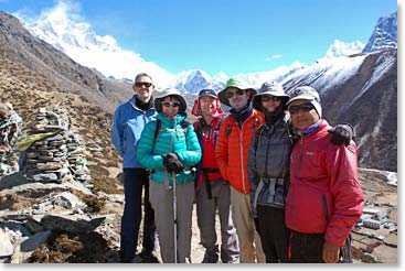 The team at Dingboche village lookout