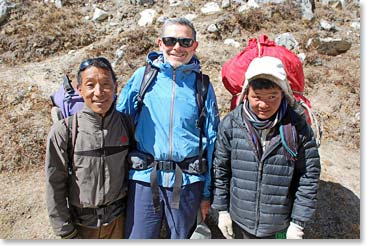 Ken and his team ready to depart for the High Passes