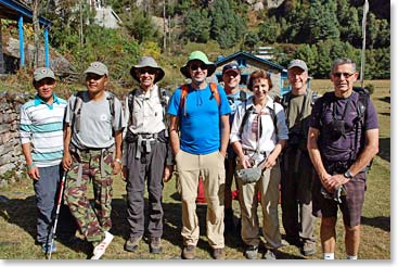 Our first day of trekking ended in Phakding.