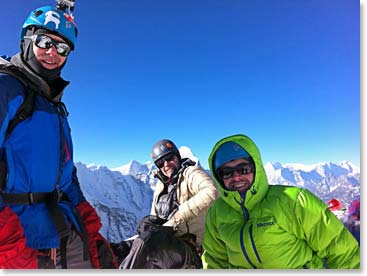 The proud team on top of Island Peak