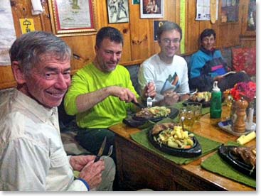 Our last dinner together in the Khumbu