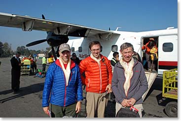 The team arrives in Kathmandu