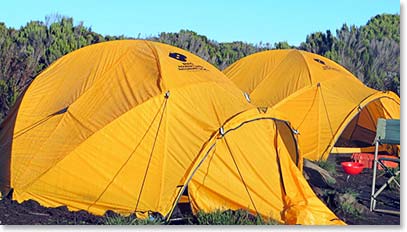 Acordamos em um dial lindo no Shira (Waking up to a beautiful morning at camp)