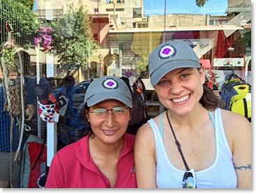 Maria (BAI cook) and Leah in the streets of Mendoza