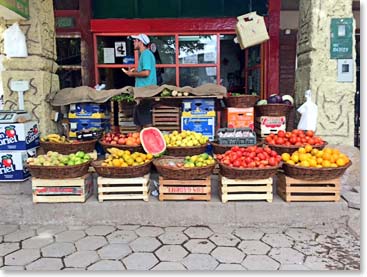 A fruit stand along the way