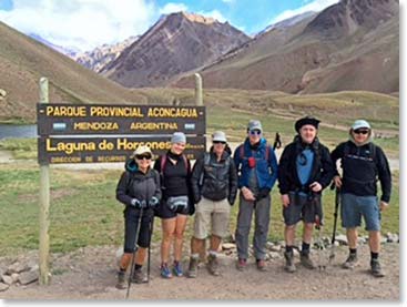 The team at the Aconcagua Provincial Park entrance