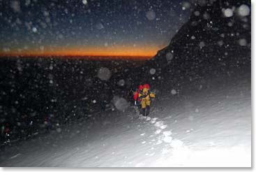 Alpine start to Aconcagua summit day