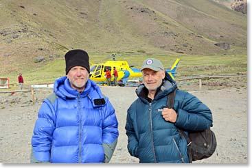 Doug and Chuck out of the mountains in Harcones