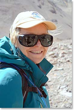 The birthday girl Elaine on Aconcagua