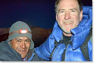 Doug and Frien after their 16.5 hour summit climb