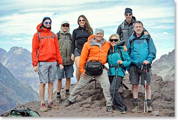 On the first day of acclimatization we stood together at the crest of the Andes Mountains on the Chile – Argentina border