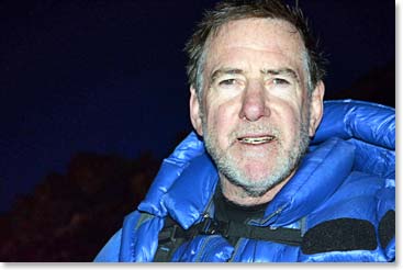 Doug back at High Camp after his 16 ½ hour summit day