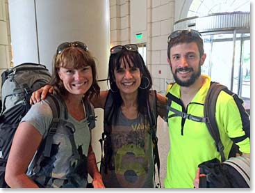 Joanne, Christina and Josh at the Park Hyatt in Mendoza