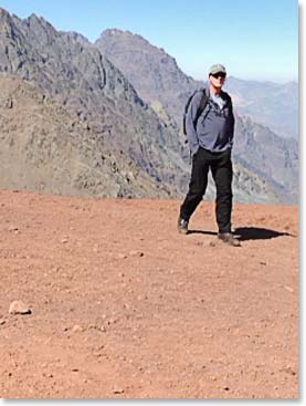 Jim enjoying walk at 12,800ft.