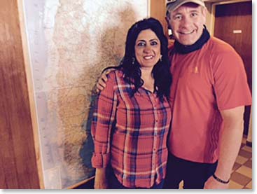 Trevor and Sangeeta, a fellow climber who hopes to summit Everest in 2016
