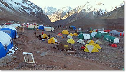 Our Base Camp and home for the next couple of days; Plaza de Mulas