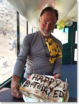 Ed with his birthday cake