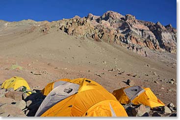 Berg Adventures campsite at Plaza Canada