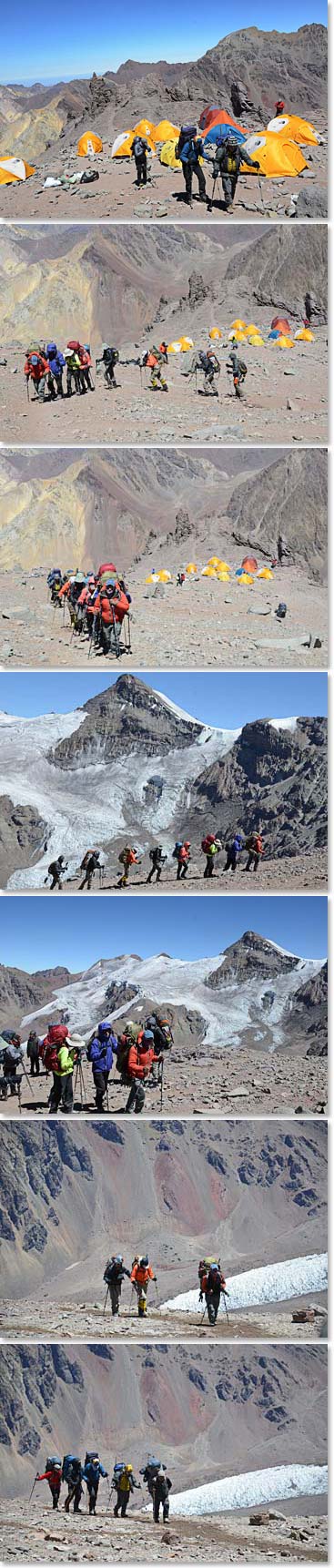 Team on the move to Nido de Condor
