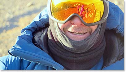 Trevor at high altitude