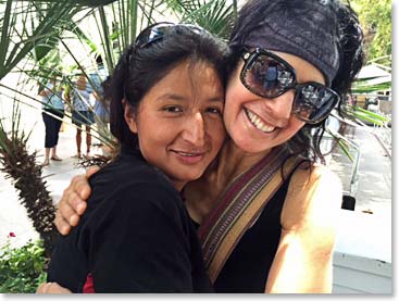 Christina and Maria enjoy their last day together.