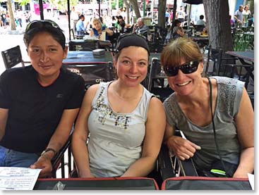 Maria, Katie and Jo enjoying the great day