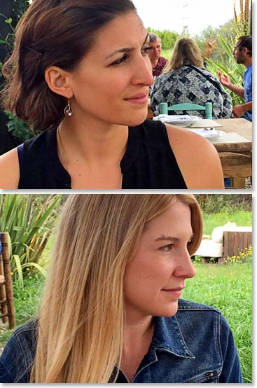 The girls learning about the complexities of wine