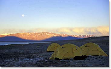 Our Camp along the beaches