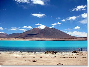 Small clouds roll in over the beautiful Laguna Verde where the team will be camping for a couple of days.