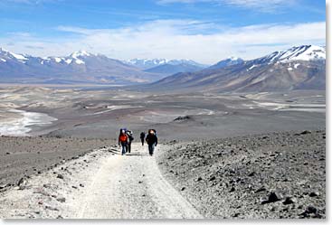 Up we go for our acclimatization hike