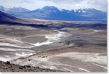 Hiking down to Base Camp