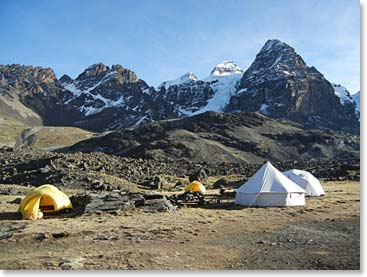 Our beautiful Condoriri Base Camp
