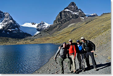 The team ready to begin their climbing adventure