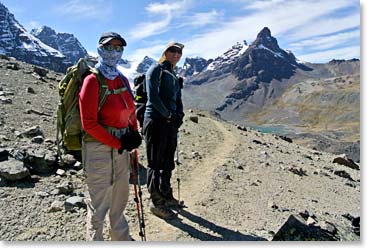 Trekking into base camp