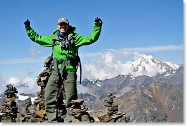 Hugo on top of Cerro Austria