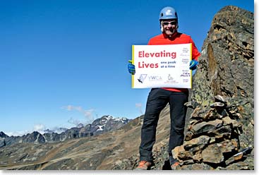 Another peak accomplished for Trevor and his great cause