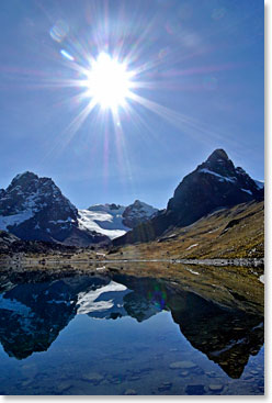 The beautiful views of the Condoriri are always rewarding