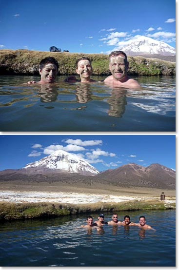 Hanging out in the hot springs!