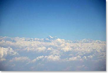 Everest and Lhotse were looking dry from the Thai Airlines 777
