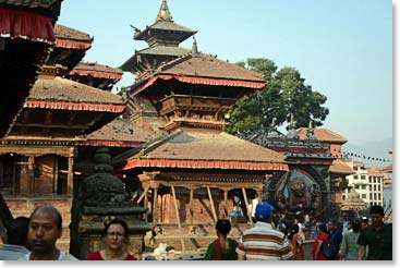 Kathmandu Durbar Square is badly damaged, some is lost, but much is still there.