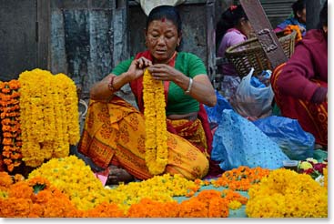 Garlands for sale, Durbar Square