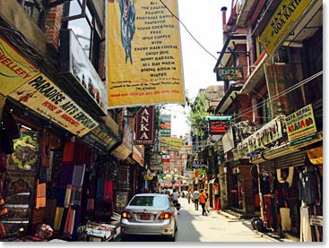 Meanwhile in Thamel, everything is wide open.