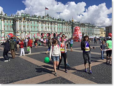There is a party atmosphere outside. But inside those walls, the world’s largest museum Todd reminded us of one often repeated fact; if one were to view all the cataloged items of the Hermitage Museum for one minute each, spending 8 hours each day, it would take 15 years!