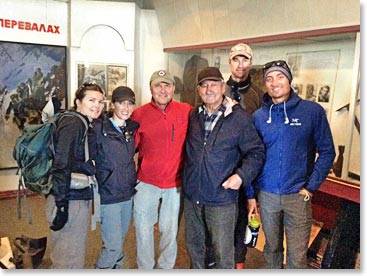 Team at WWII museum at Mir Station