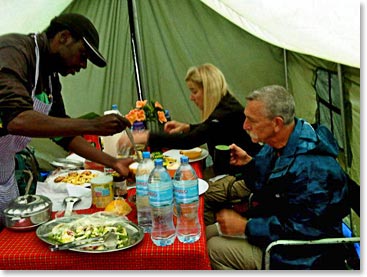 A great lunch before the hiking begins