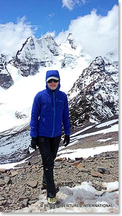 Maria climbing Cerro Austria