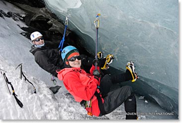 Practice day on the glacier