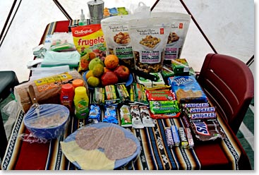 Camp is all set up and it is tea time – which means plenty of great snacks!