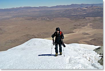 Maria on the summit ridge