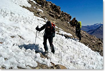 On the way down from Acontango summit